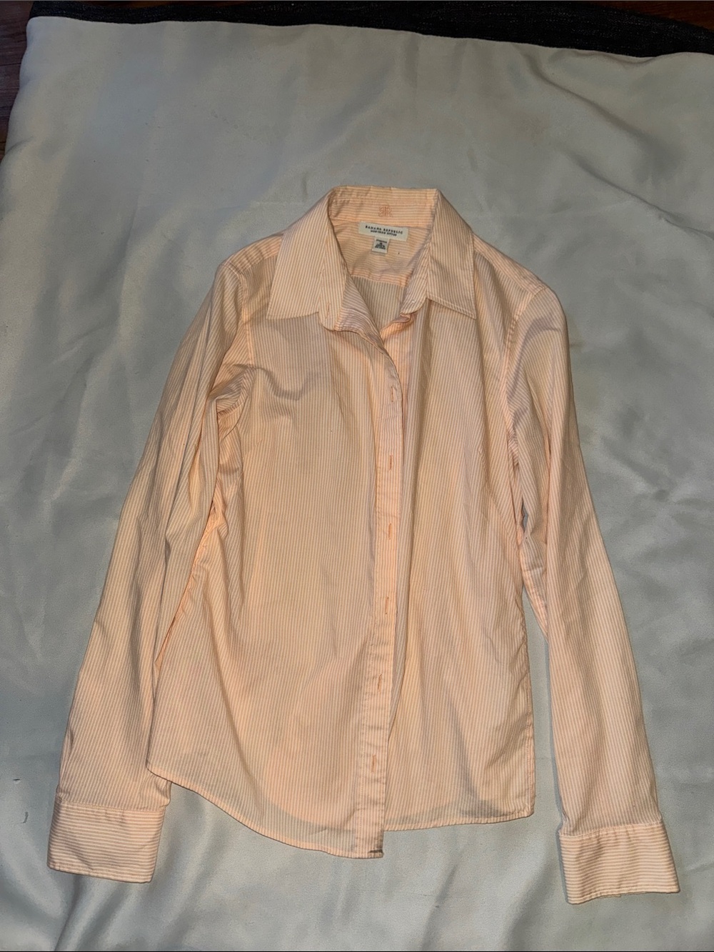 Banana Republic Men’s Light Peach Stripe Dress Shirt